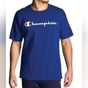 Bundle of 2 Men's Champion Classic Graphic Tee Tshirt Green & Blue Sz XL